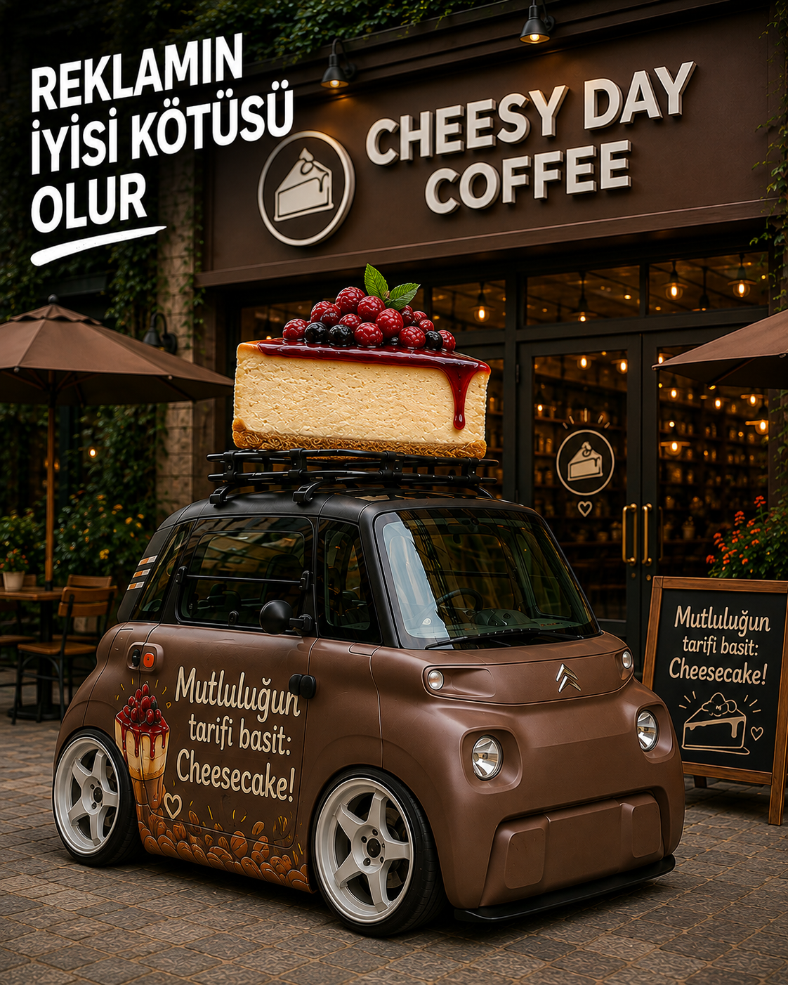 Araç Üstü 3D Reklam Figürleri | Kafe ve Restoran Dekoru - araç üstü 3D figür görseli 5