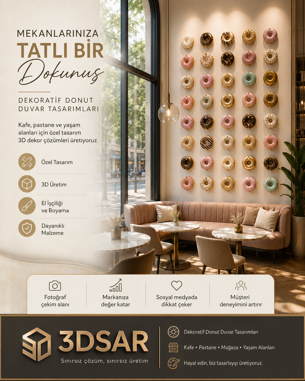 Dev Duvar Figürleri | Mağaza, Kafe ve İç Mekan İçin 3D Dekor - dev duvar figürü görseli 9