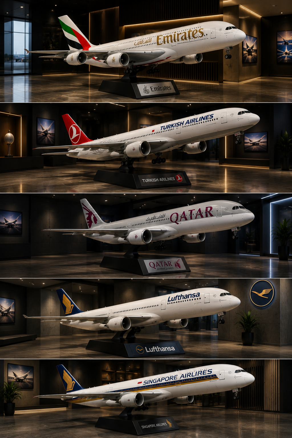Dekoratif 3D Uçak Modelleri | Havayolu Temalı Özel Tasarım Figürler
