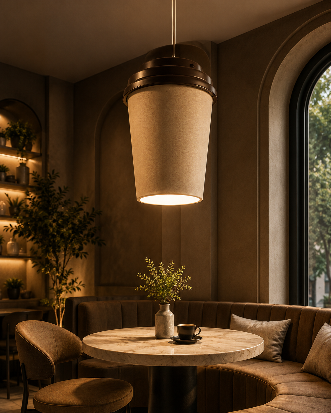 Dev Kahve Bardağı Dekoru | Kafe İçin Özel Ölçü 3D Üretim - dev kahve bardağı görseli 4