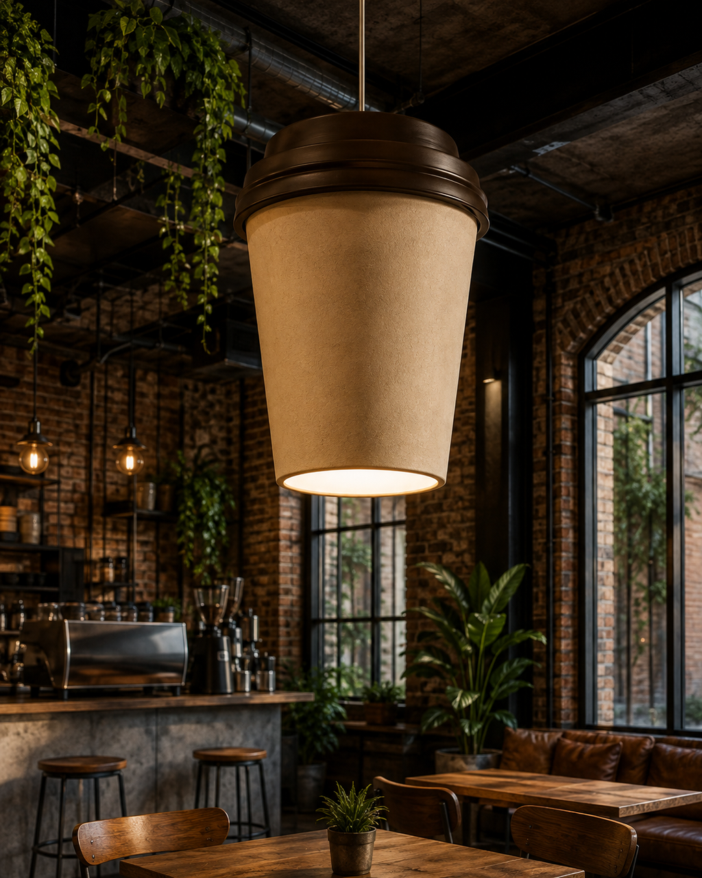 Dev Kahve Bardağı Dekoru | Kafe İçin Özel Ölçü 3D Üretim - dev kahve bardağı görseli 5