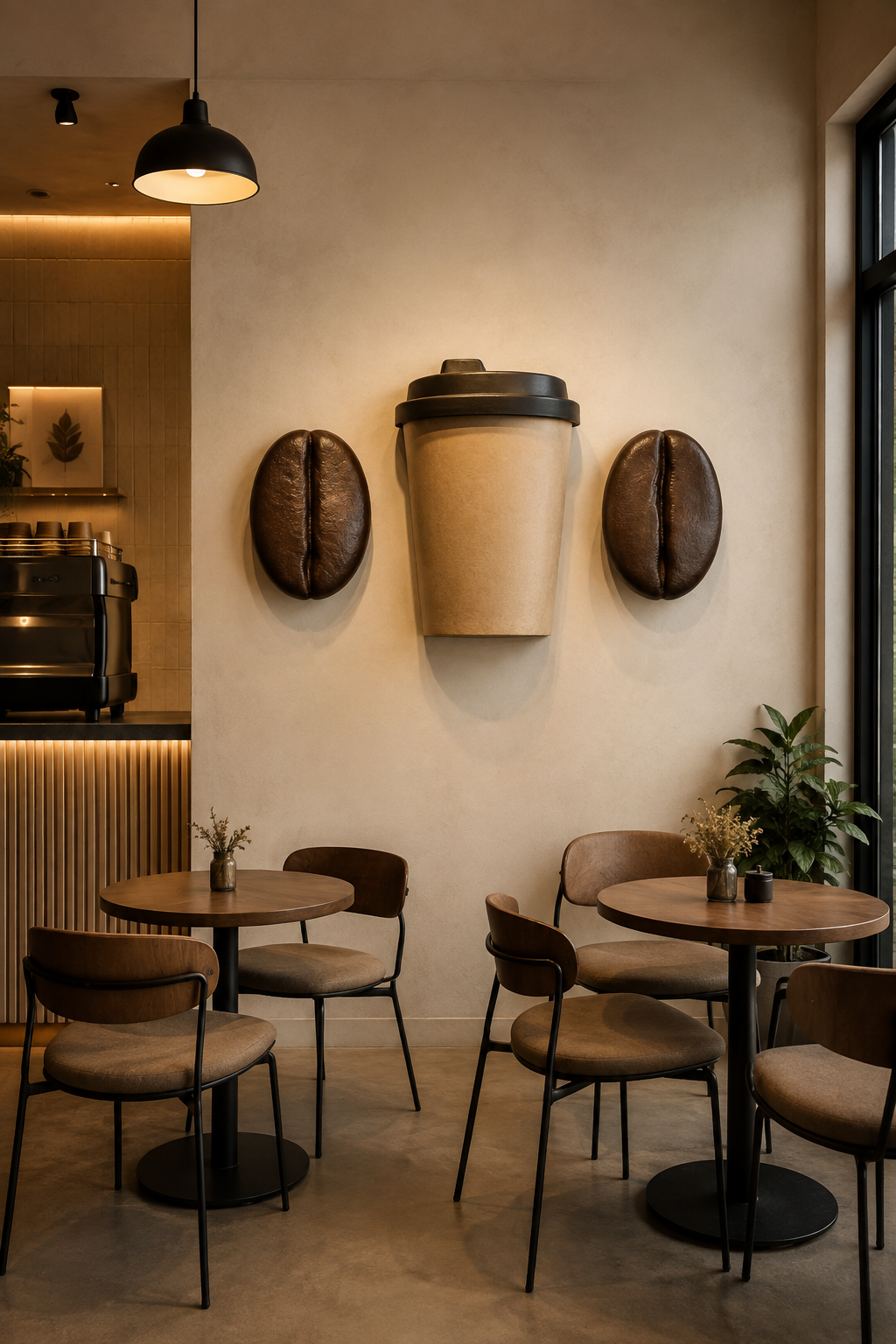 Dev Kahve Figürleri | Kafe ve Restoran İçin Özel 3D Dekor - dev kahve figürü görseli 3