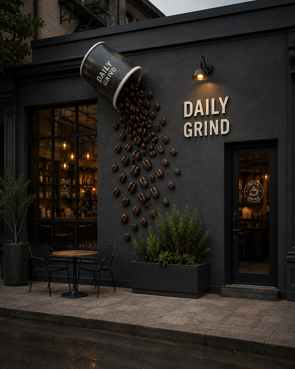 Dev Duvar Kahve Figürleri | Kafe İçin Özel Ölçü 3D Dekor - dev duvar kahve figürü görseli 7
