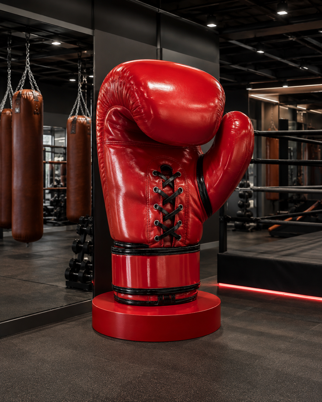 Dev Boks Eldiveni Figürü | Spor Salonu ve Etkinlik İçin 3D Dekor - dev boks eldiveni görseli 1
