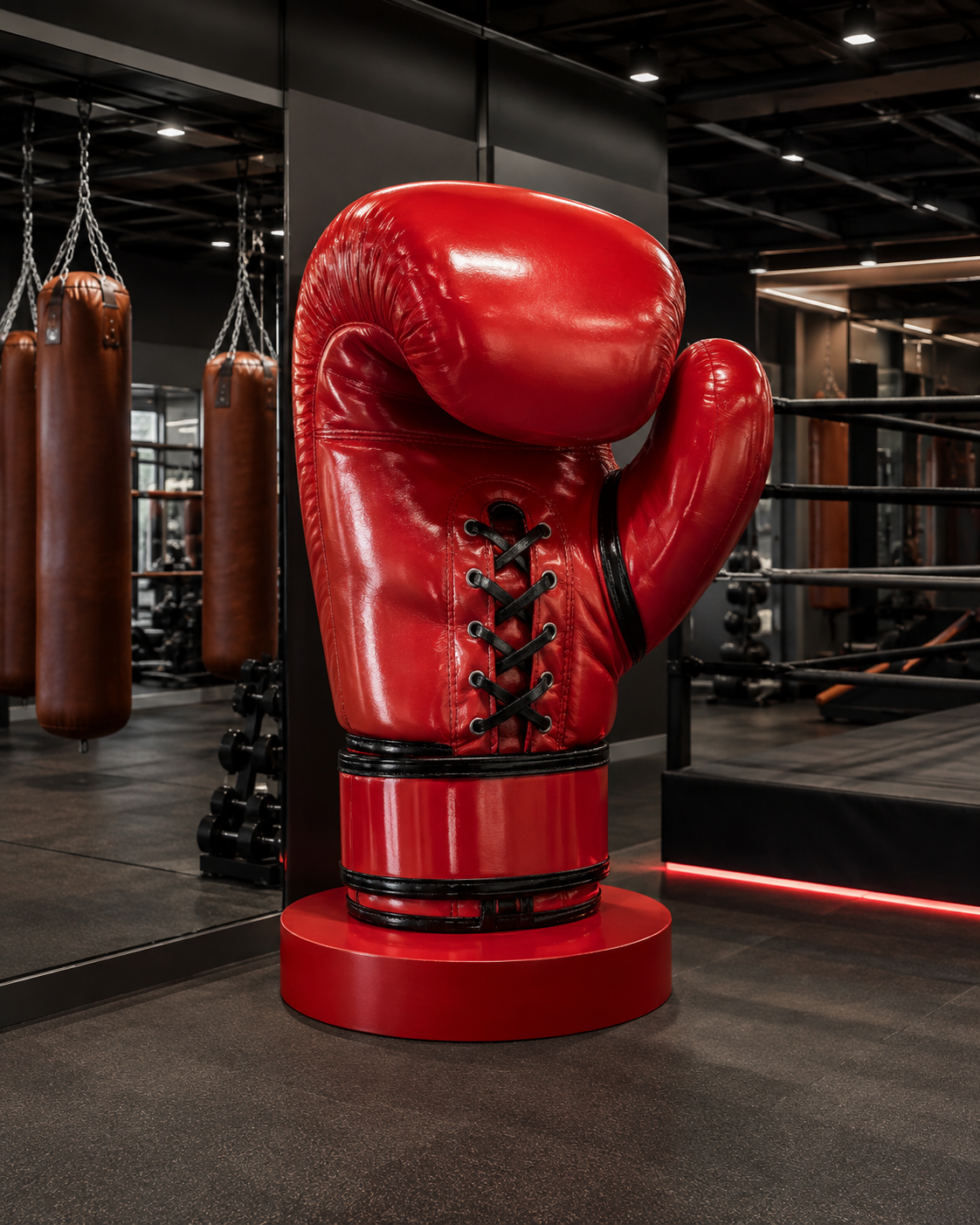 Dev Boks Eldiveni Figürü | Spor Salonu ve Etkinlik İçin 3D Dekor - dev boks eldiveni görseli 1