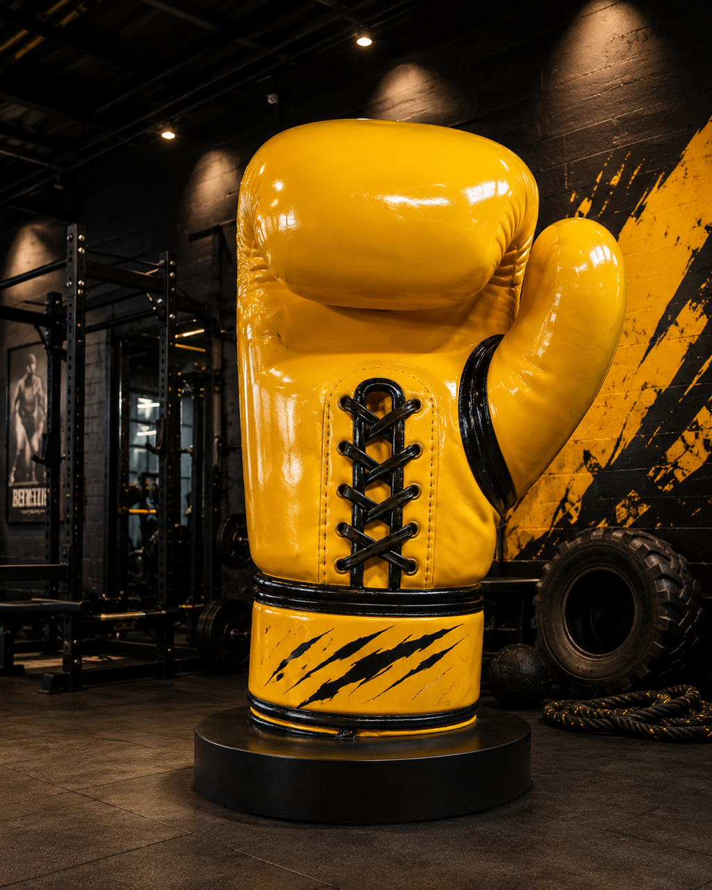 Dev Boks Eldiveni Figürü | Spor Salonu ve Etkinlik İçin 3D Dekor - dev boks eldiveni görseli 4
