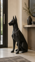 Poligonal Doberman Köpek Heykeli | Low Poly Dekoratif Köpek Figürü