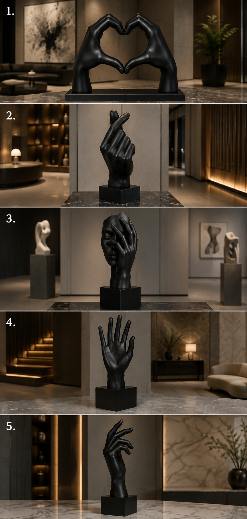 Dekoratif El Heykelleri | Modern Sanat Objeleri