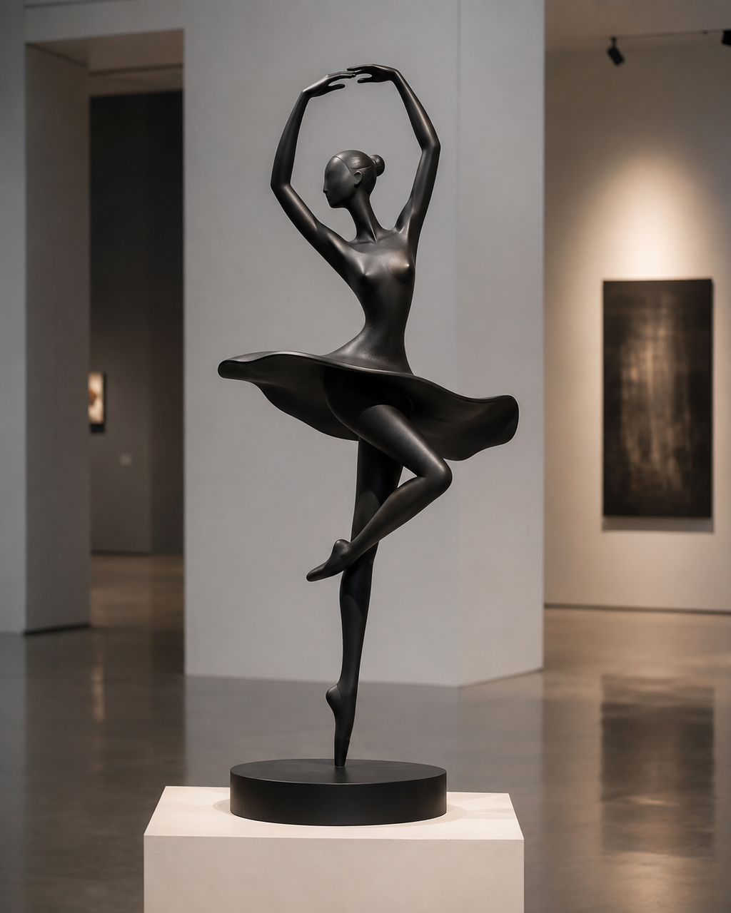 Modern Balerin Heykeli  Dekoratif Dansçı Sanat Figürü