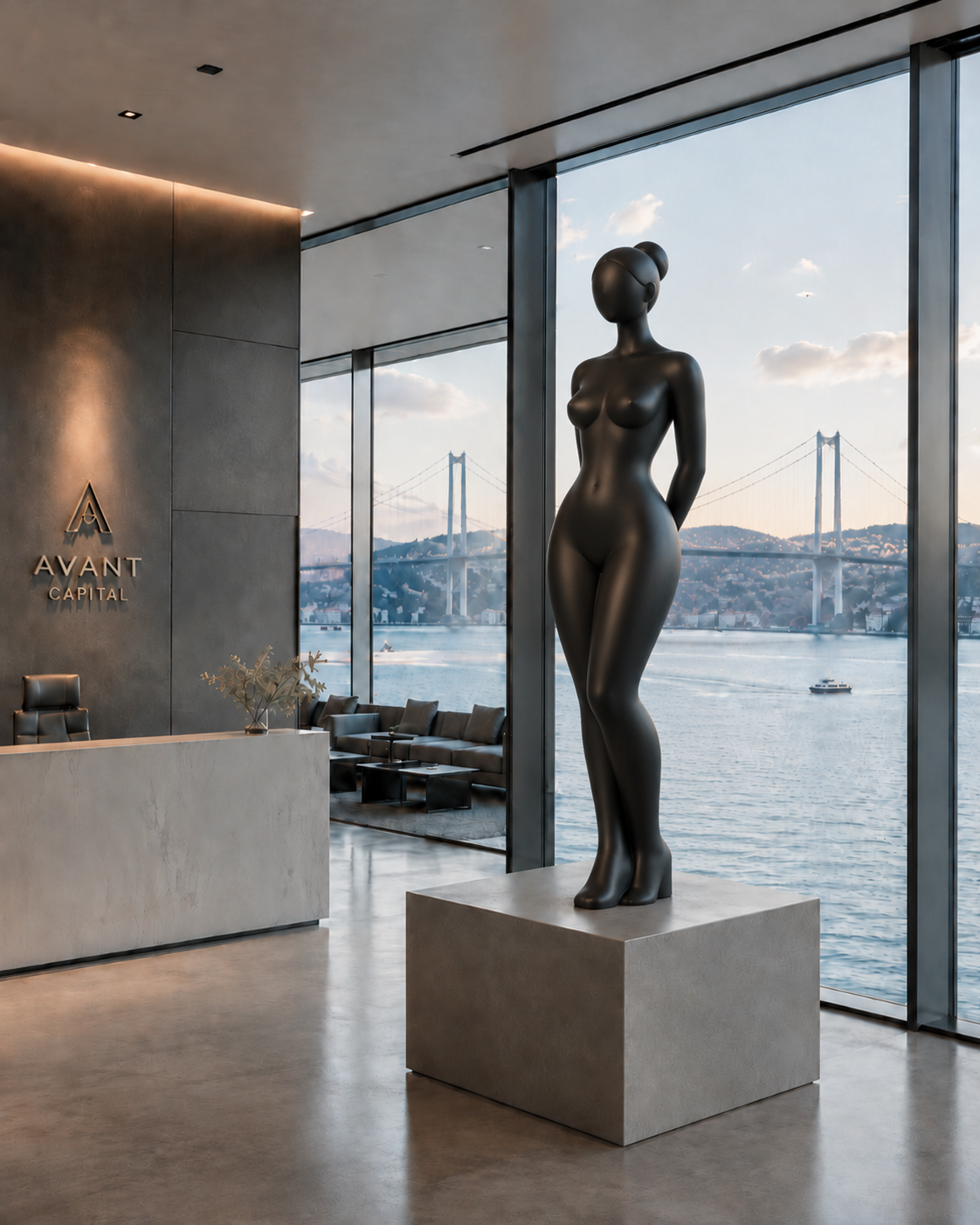 Modern Kadın Silüeti Heykeli | İç Mekan Dekoratif Figür