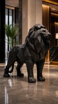 Poligonal Aslan Heykeli  Low Poly Dekoratif Aslan Figürü