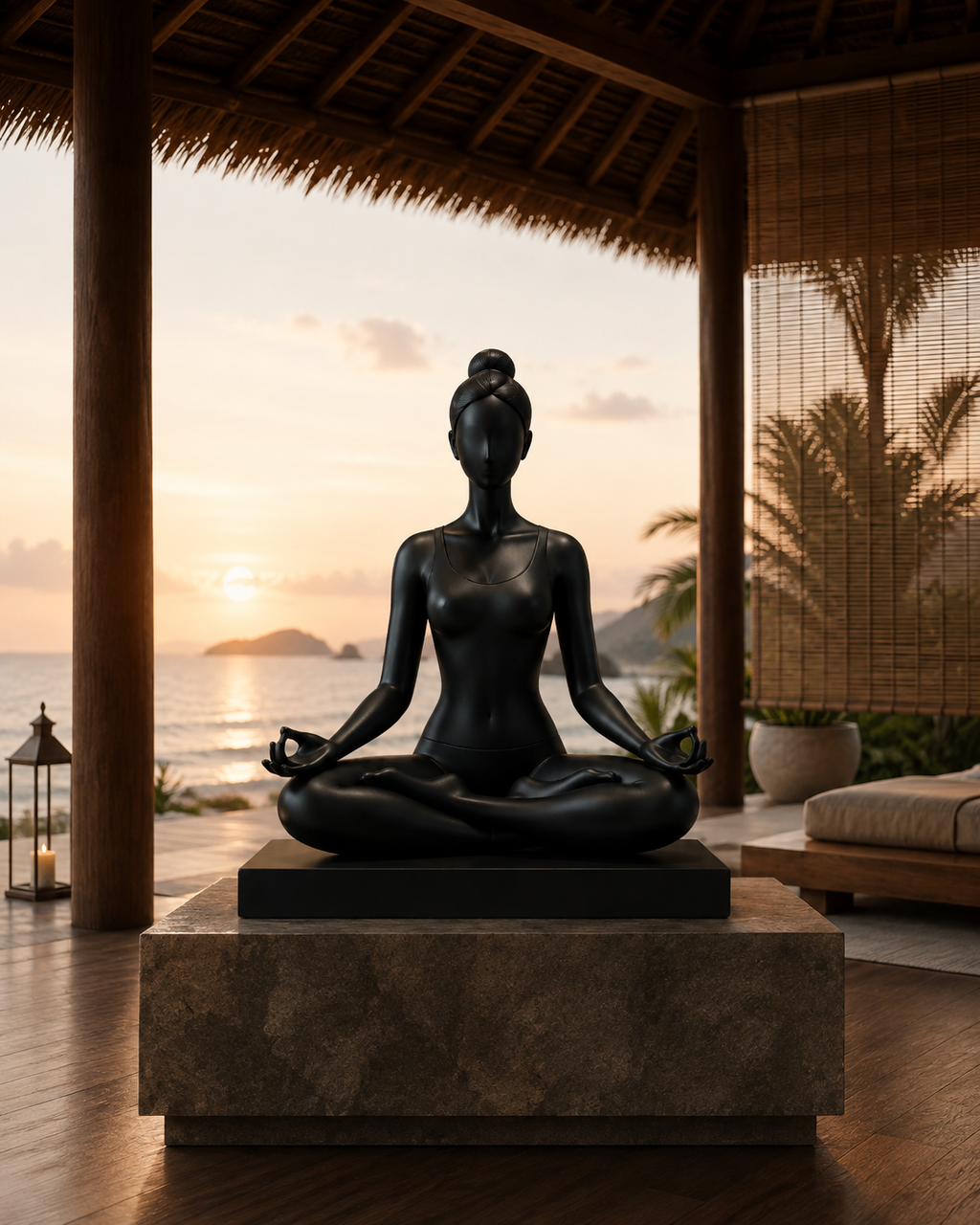 Yoga ve Meditasyon Heykeli | Modern Dekoratif Sanat Figürü