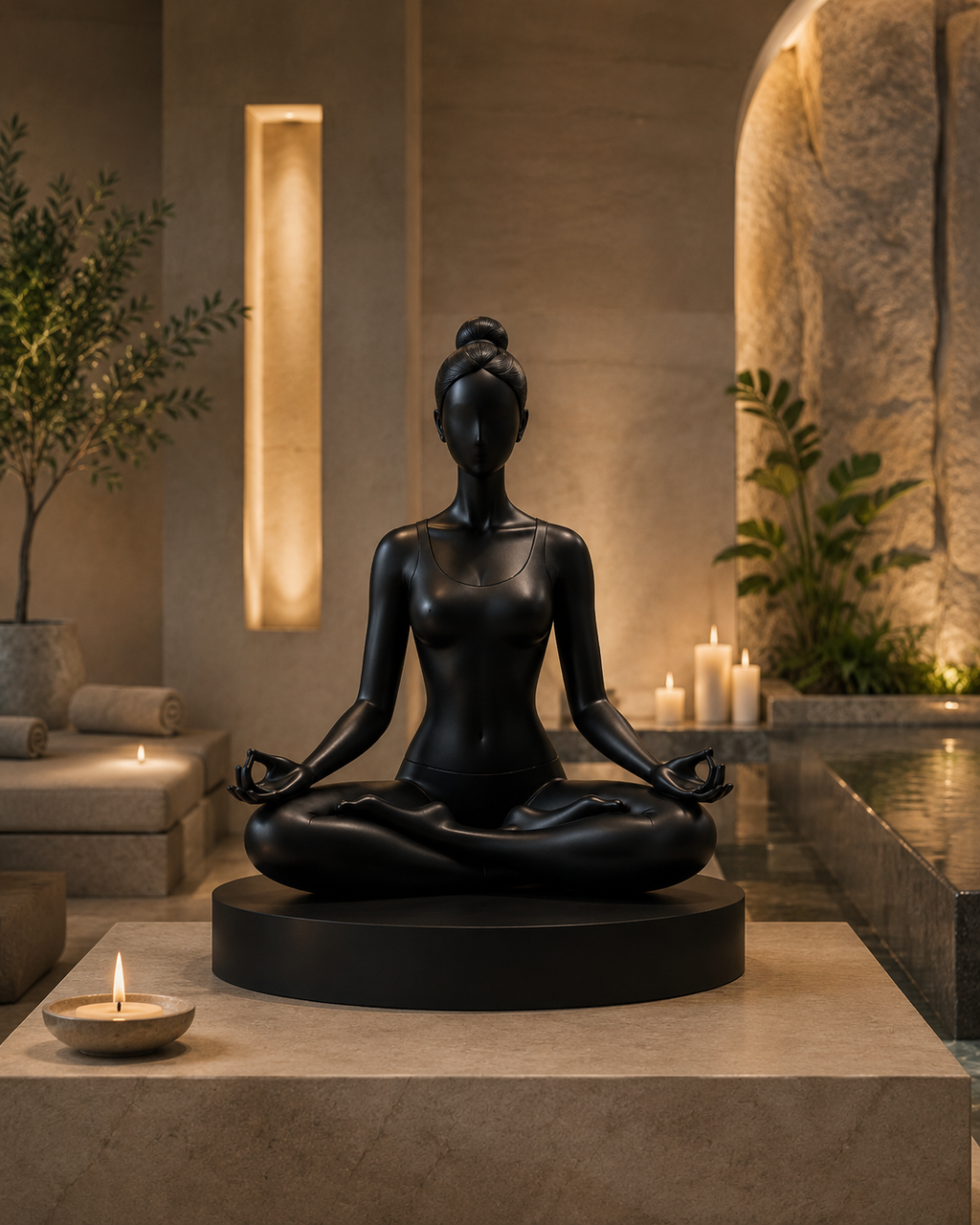 Yoga ve Meditasyon Heykeli | Modern Dekoratif Sanat Figürü