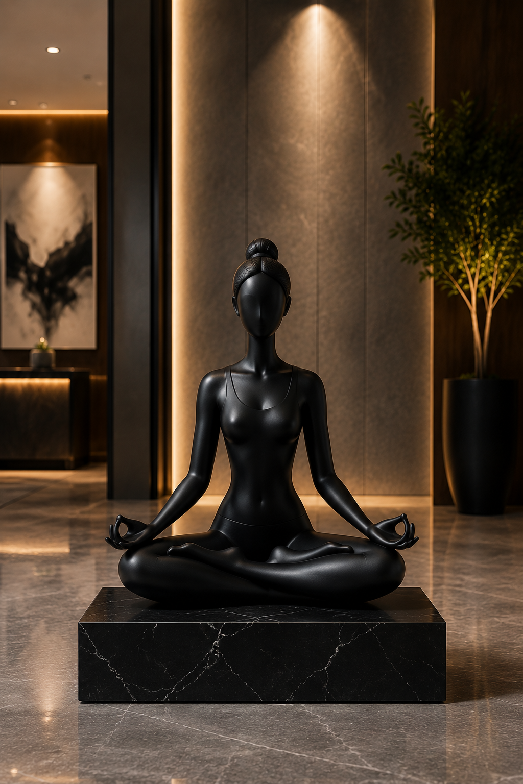 Yoga ve Meditasyon Heykeli | Modern Dekoratif Sanat Figürü