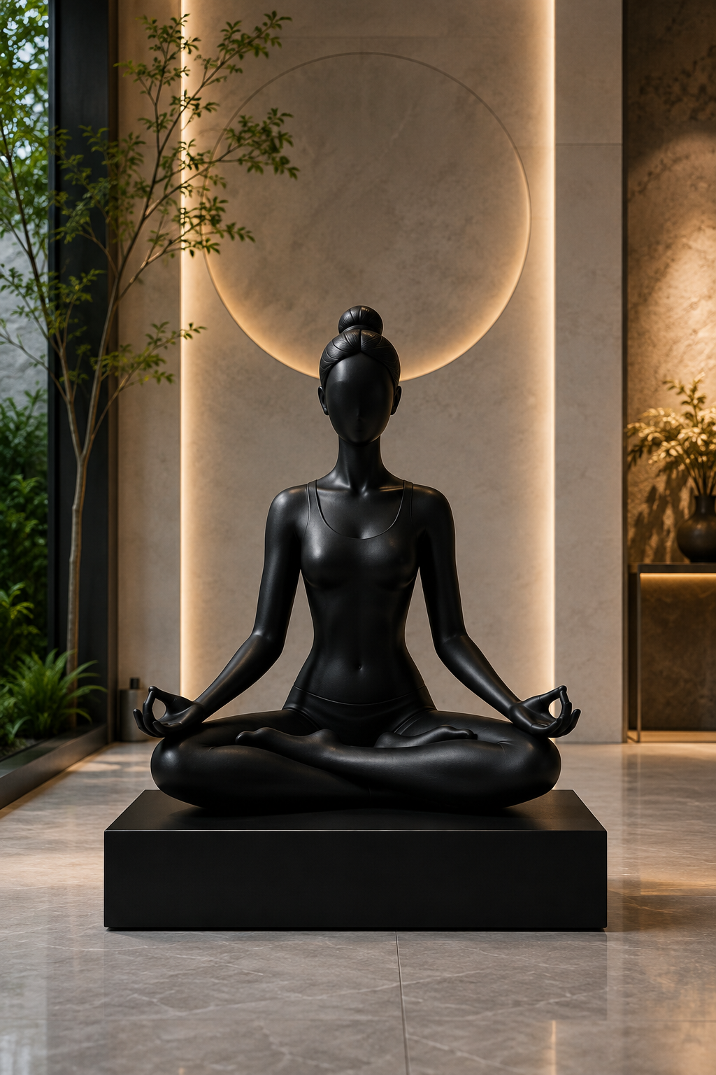 Yoga ve Meditasyon Heykeli | Modern Dekoratif Sanat Figürü
