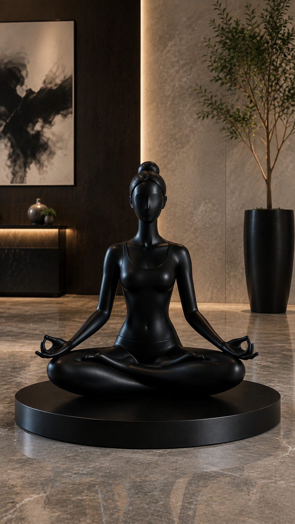 Yoga ve Meditasyon Heykeli | Modern Dekoratif Sanat Figürü