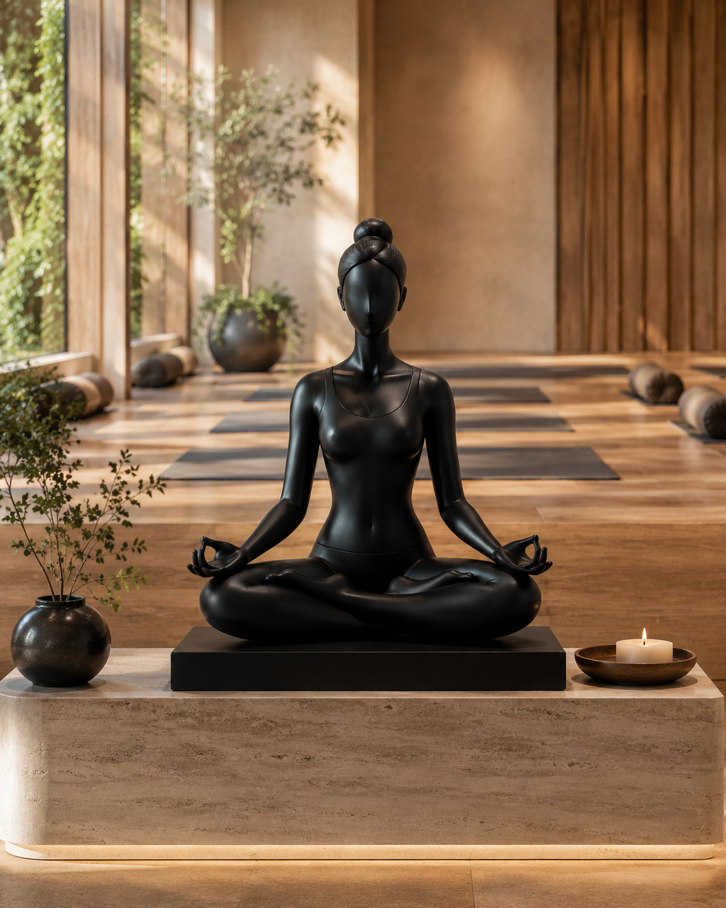 Yoga ve Meditasyon Heykeli | Modern Dekoratif Sanat Figürü