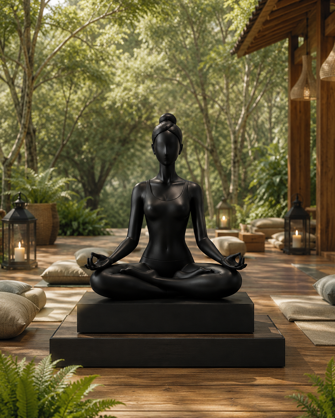 Yoga ve Meditasyon Heykeli | Modern Dekoratif Sanat Figürü