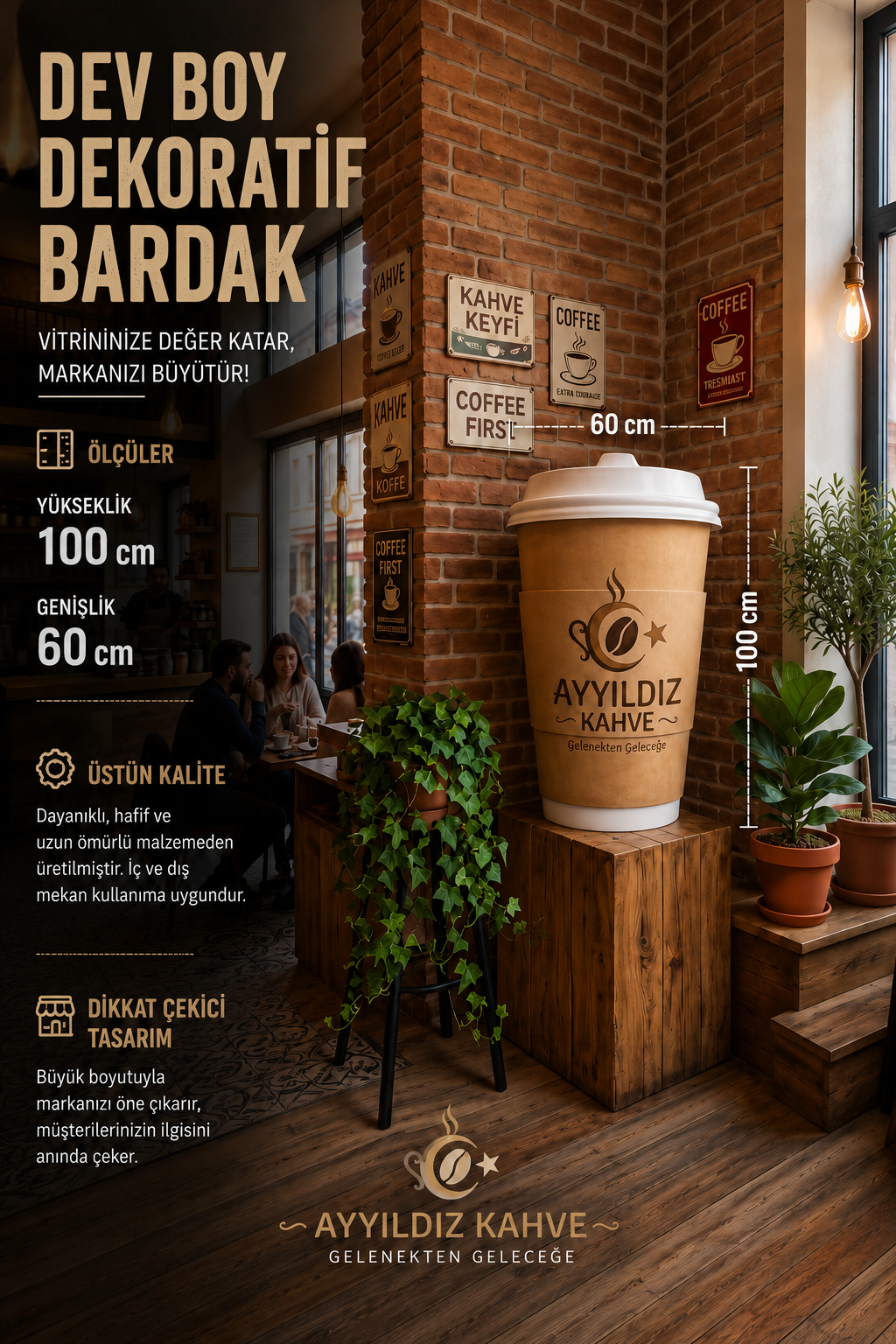 Dev Duvar Figürleri | Mağaza, Kafe ve İç Mekan İçin 3D Dekor - dev duvar figürü görseli 12