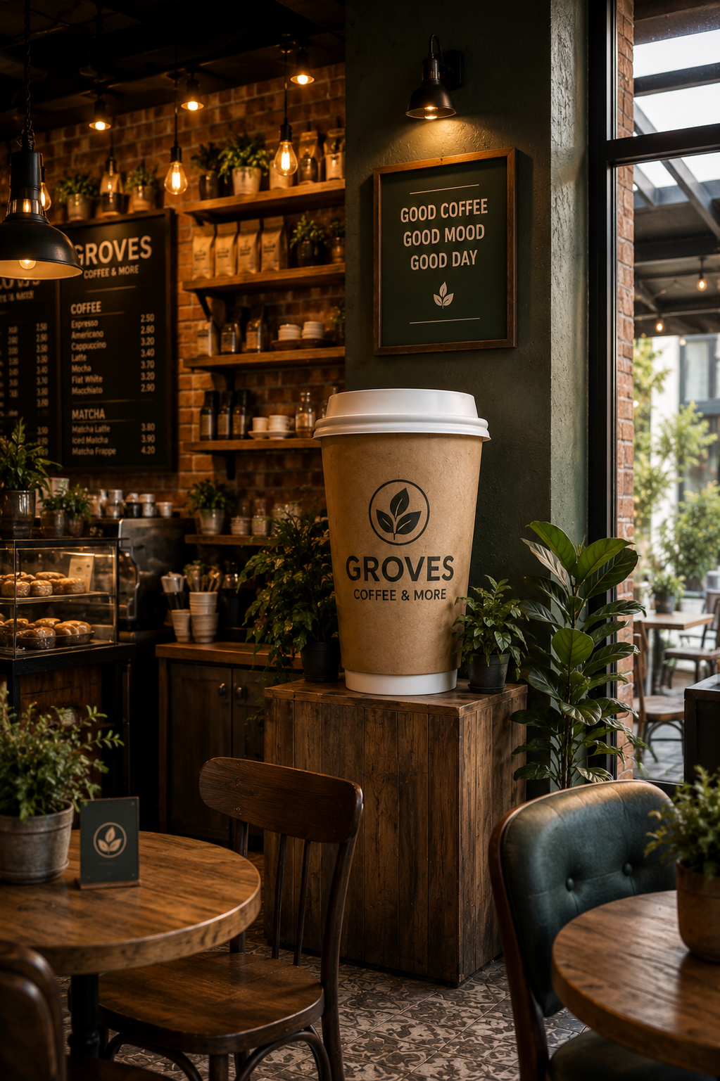 Dev Kahve Bardağı Dekoru | Kafe İçin Özel Ölçü 3D Üretim - dev kahve bardağı görseli 7