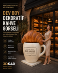 Dev Kruvasan Dekoru | Pastane ve Kafe İçin Özel 3D Üretim - dev kruvasan görseli 1