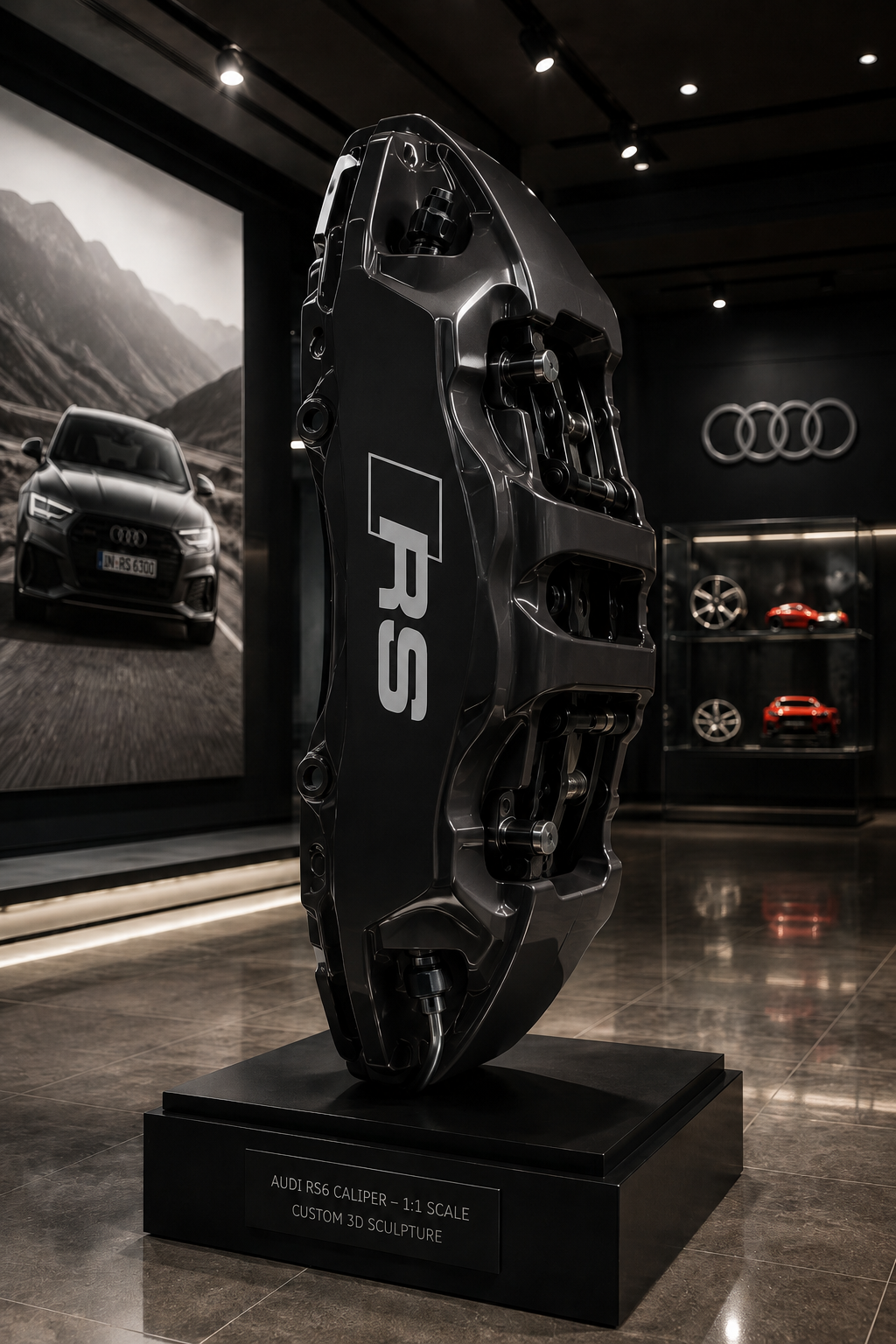 Audi RS6 Fren Kaliperi Dekoratif 3D Figür | Özel Ölçü Üretim