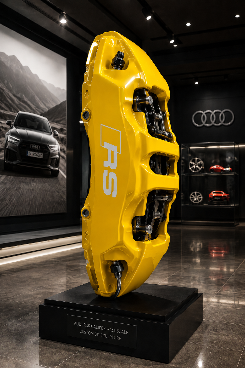 Audi RS6 Fren Kaliperi Dekoratif 3D Figür | Özel Ölçü Üretim