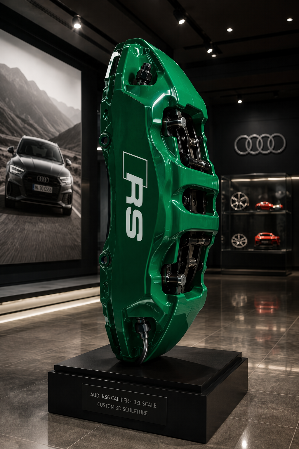 Audi RS6 Fren Kaliperi Dekoratif 3D Figür | Özel Ölçü Üretim